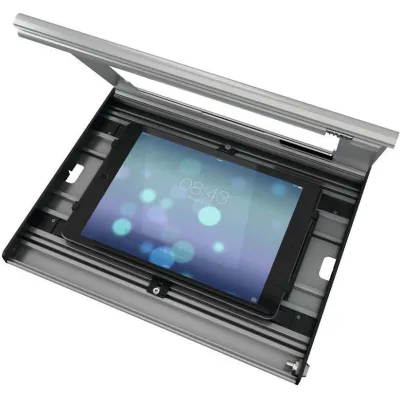 Vogels Sicherungsgehäuse PTS 2010 Universal für Tablets bis 10" | abschließbar | Aluminium Silber | TabLock | 229x24 mm