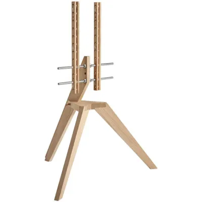 Vogel's TV-Ständer Next OP1 | geeignet für 46-70 Zoll | bis 40kg | Eichenholz | 3-beinig | hell
