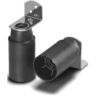 Houben Fassung E14 102213 | Edisonfassung | 3-teilig | Glattmantel | Außenwinkel für M3 Schrauben | Kunststoff | weiß