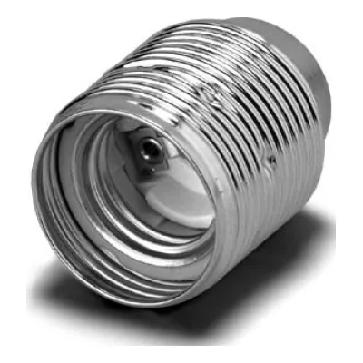 Houben Fassung E27 102842 | Edisonfassung Metall | Messingfarben | M10x1 Gewinde | Stahl | dreiteilig