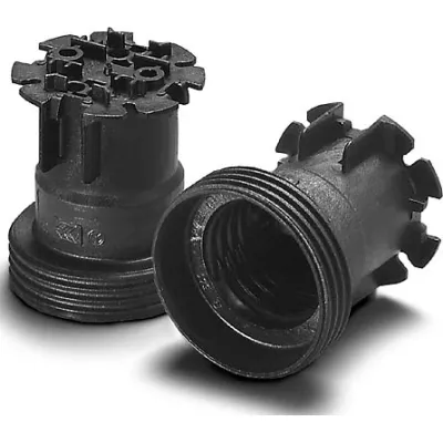 Houben Lampenfassung E27 504302 | Edisonfassung einteilig | Schraubbefestigung | Kunststoff | schwarz