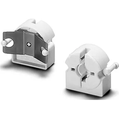 Houben Einbaufassung G13 101690 | Fassung für T8 T12 Leuchtstofflampen | Steckbefestigung | Kunststoff | weiß