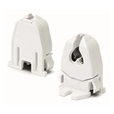 Houben Durchsteckfassung G5 100305 | Fassung für T5-Leuchtstofflampen | Schraubbefestigung | Kunststoff | weiß