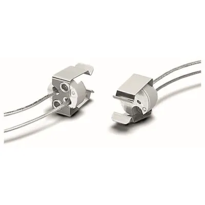 Houben GU5,3 Fassung | Keramik | Schraubbefestigung | PTFE-Leitung 140mm | für Niedervolt-Halogenlampen | weiß