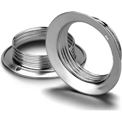 Houben Schraubring E27 100219 | Metall-Fassung Zubehör | Messingfarben | Stahl glanzverzinkt | Ø 56,5 mm x 13 mm