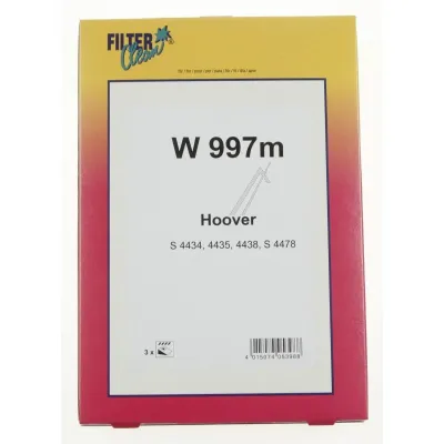 W997m Staubsaugerbeutel für Staubsauger Filterclean FL0830K 3 Beutel + Mikrofilt