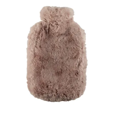 Fashy Wärmflasche 67381 44 | 2,0L Thermoplast | Flauschbezug abnehmbar waschbar | weich & umweltfreundlich | rosa