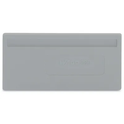 WAGO Trennwand 280-310 | 2-Leiter-FV-Trennwand | 2 mm | rastbar | UL94 V0 | asymmetrisch | grau