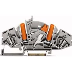 Wago 2-Leiter-Trenn- und Messklemme grau 30A 6mm² 282-821