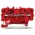 Bild: WAGO Reihenklemme 2001-1303 | 3-Leiter-Durchgangsklemme | 0,25–2,5mm² | Hutschiene TH35 | Push-in | rot