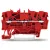 Bild: WAGO Reihenklemme 2001-1303 | 3-Leiter-Durchgangsklemme | 0,25–2,5mm² | Hutschiene TH35 | Push-in | rot