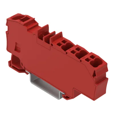 WAGO Verteilerklemme 2006-8033 | Push-in CAGE CLAMP | 1x6mm² & 6x1,5mm² | Hutschiene TH35 | 41A 800V | 7-polig rot