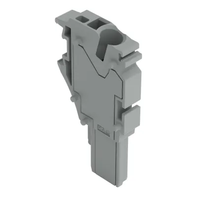 WAGO Endmodul 1-Leiter 2022-181 | Federleistenklemme Serie 2022 | 24A 690V | Push-in CAGE CLAMP | 0,25-4 mm² | grau