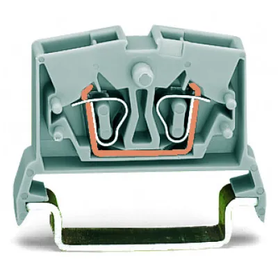 WAGO Durchgangsklemme 264-711 | 2-Leiter Mini-Reihenklemme | TS35 Hutschiene | 0,08-2,5 mm² | CAGE CLAMP | grau