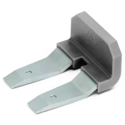 WAGO Querverbinder 285-450 | Querbrücker für 2 Klemmen | 50mm² | 150A | steckbar | isoliert | Berührungsschutz | grau