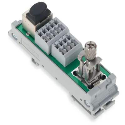 WAGO Übergabebaustein 289-175/790-108 | RJ45 Ethernet Modul Cat.5 | Hutschiene TH35 | Schirmanschluss