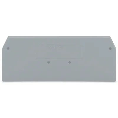 WAGO Abschluss- und Zwischenplatte 279-308 | 3-Leiter-Klemme | rastbar | 2 mm | UL 94 V0 | grau