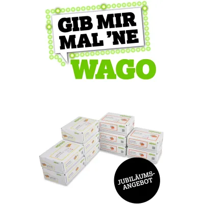 WAGO Verbindungsklemme PROFI-SET 50 Jahre 887-1974 | 1000 Stück | 3-/5-Leiter | 2,5 mm² | transparent/orange/gelb