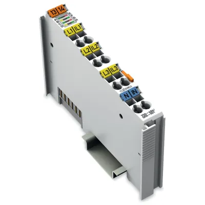 WAGO Leistungsmessklemme 3-phasig 750-494/000-001 | 480V 5A | 24 Bit | ATEX 3G/3D | IP20 | Lichtgrau