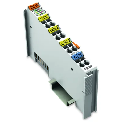 WAGO Leistungsmessklemme 3-phasig 750-494/000-001 | 480V 5A | 24 Bit | ATEX 3G/3D | IP20 | Lichtgrau