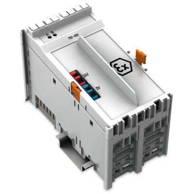 WAGO Einspeisemodul 750-606 | 24V DC 1A | Ex i Serie 750 | ATEX 3G/3D | IP20 | Federzuganschluss | lichtgrau
