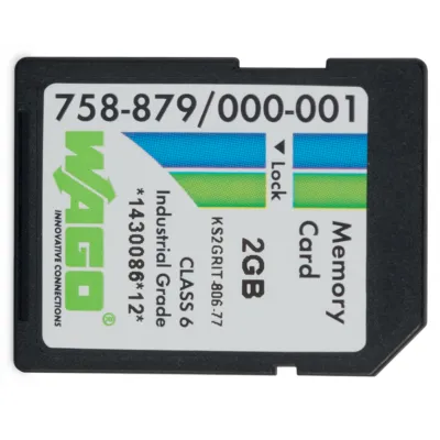 WAGO SD-Speicherkarte 758-879/000-001 | SD-Card SLC-NAND | 2GB | Industriequalität | -40 bis +90 °C | hohe Lebensdauer