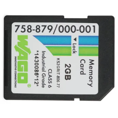 WAGO SD-Speicherkarte 758-879/000-001 | SD-Card SLC-NAND | 2GB | Industriequalität | -40 bis +90 °C | hohe Lebensdauer