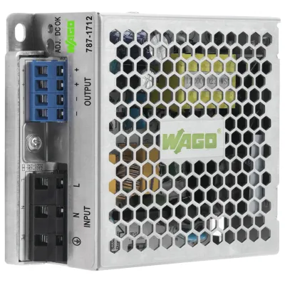 WAGO Netzgerät 787-1712 | Schaltnetzteil 1-phasig | 24V DC 2,5A einstellbar | für Hutschiene | Schwarz