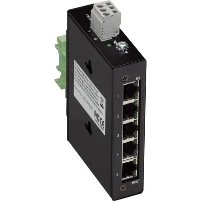 WAGO Industrial-ECO-Switch 852-111 | 5-Port Ethernet Switch | 100BASE-TX | Hutschiene | unmanaged | IP30 | schwarz