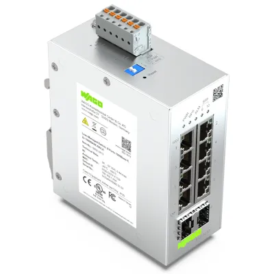 WAGO Lean-Managed-Switch 852-1813 | 8x Gigabit RJ45 | 2x SFP | Hutschiene | Layer 2 | Managebar | Industrie-Switch IP30
