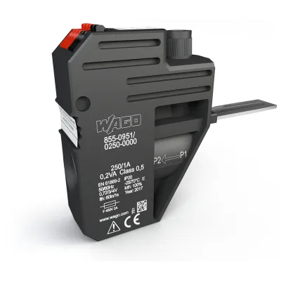 WAGO Aufsteck-Stromwandler 855-951/250-000 | 250A/1A | 95mm² | Kl. 0,5 | Steckanschluss | Berührungsschutz