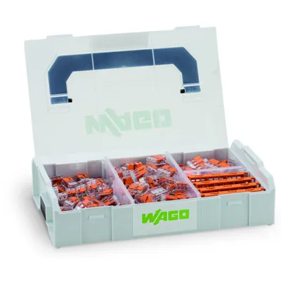 WAGO Verbindungsklemmenset 887-952 | Serie 221 | L-BOXX Mini | 229-teilig | Hebelklemmen | 0,2-4 mm² | transparent
