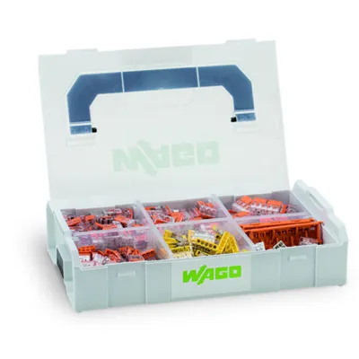 WAGO Verbindungsklemmenset 887-955 | L-BOXX Mini | 352-teilig | Serien 221 & 2273 | verschiedene Klemmen | mehrfarbig