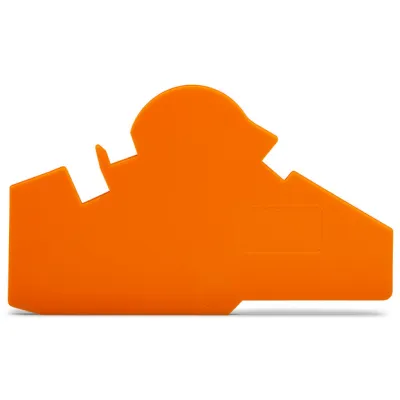 WAGO Abschluss- und Trennplatte 282-386 | Abschlussplatte für Reihenklemmen | 1,5 mm | rastbar | orange