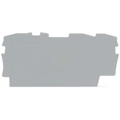 WAGO Abschluss- und Zwischenplatte 2002-1391 | für TopJob S Reihenklemmen | 0,8 mm | rastbar | UL 94 V0 | grau