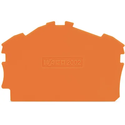 WAGO Abschluss- und Zwischenplatte 2002-6392 | Reihenklemmen Zubehör | 0,8 mm | rastbar | V0 | orange