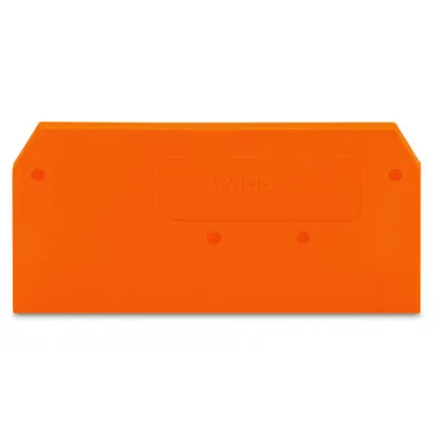 WAGO Abschlussplatte / Zwischenplatte 281-329 | Reihenklemmen | 2,5 mm | rastbar | Brennbarkeitsklasse V0 | orange