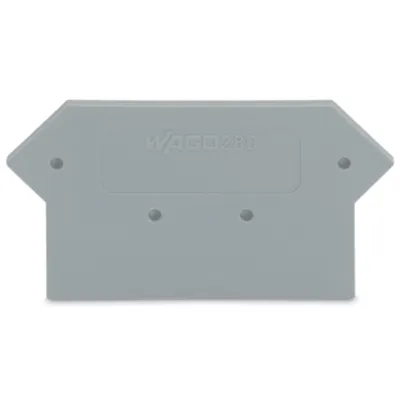 WAGO Abschlußplatte grau 280-330