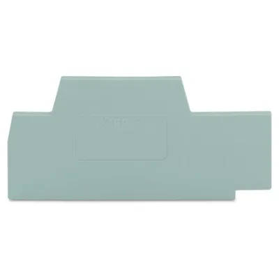 Wago Abschluss- und Zwischenplatte 280-342 | Klemmentrenner für Doppelstockklemme | rastbar | 2,5 mm dick | grau
