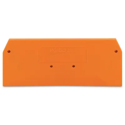 WAGO Abschluss- und Zwischenplatte 280-326 | Abschlussplatte Reihenklemme | 2,5 mm | rastbar | orange | V0