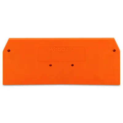 WAGO Abschluss- und Zwischenplatte 280-326 | Abschlussplatte Reihenklemme | 2,5 mm | rastbar | orange | V0