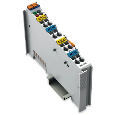 WAGO Analogausgangsmodul 750-557 | 4-Kanal | ±10V DC | 12 Bit | 24V | Federzuganschluss | ATEX 3G/3D | IP20 | lichtgrau