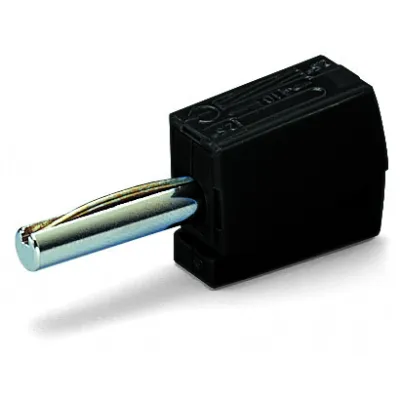 WAGO Bananenstecker 215-311 | 4 mm Stecker | für Buchse 4 mm | 2,5 mm² | 1-polig | schwarz