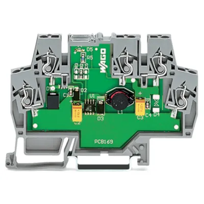 WAGO DC/DC-Wandler 859-801 | 24V auf 5V | 0,5A | 2,5W | Reiheneinbau | Federzuganschluss | IP20 | grau