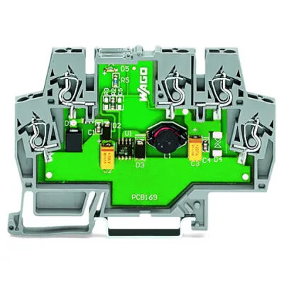 WAGO DC/DC-Wandler 859-801 | 24V auf 5V | 0,5A | 2,5W | Reiheneinbau | Federzuganschluss | IP20 | grau