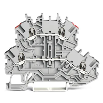 WAGO Doppelstockklemme 2000-2201/352-000 | Reihenklemme | 0,14-1,5 mm² | Push-in CAGE CLAMP | grau