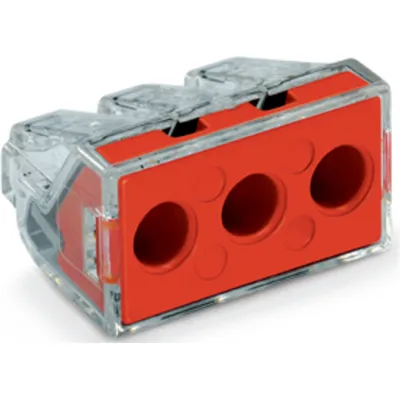 WAGO Verbindungsdosenklemme 773-173 | Steckklemme 3-polig | 2,5–6 mm² | 41A | 400V | transparent