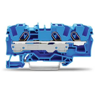 WAGO Durchgangsklemme 2006-1304 | 3-Leiter-Reihenklemme | 0,5-10mm² | Push-in CAGE CLAMP | Ex e II/Ex i geeignet | blau
