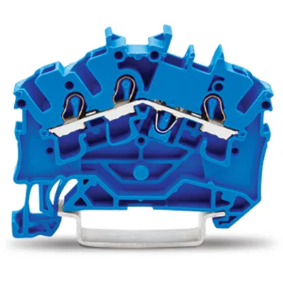 WAGO Durchgangsklemme 3-Leiter 2002-6304 | 2,5 mm² | Ex e II/Ex i | Push-in CAGE CLAMP | Hutschiene TH35 | blau