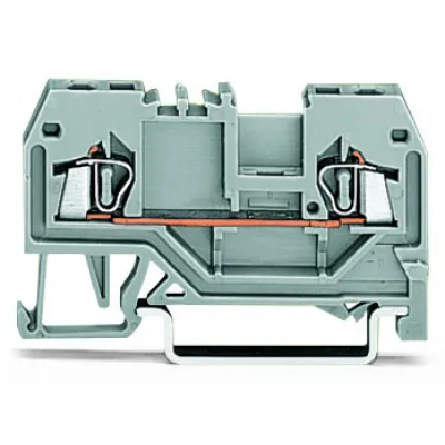 WAGO Durchgangsklemme 279-901 | 2-Leiter | CAGE CLAMP | 0,08-1,5 mm² | TS35 | 18A | 800V | grau